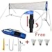 Produktbild SoBuy® Höhenverstellbar, Federballnetz, Badmintonnetz, Minibadmintonnetz,Tennisnetz mit Gestell/ Gestänge,mit 3 Federball als Gratis, SFN02(4M Lang)