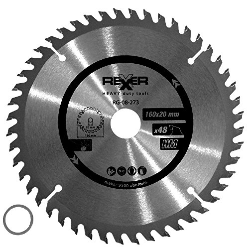 HM Kreissägeblatt Ø 160 x 20 / 16 mm 46 Zähne Sägeblatt für Holz Plexiglas Alu - 2