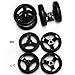 (Spare Parts) Zeta Vooom Wheels - Full SET - Black x8 Stroller Pushchair Buggy