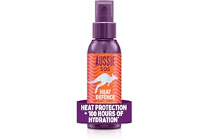 Aussie SOS Heat Defence Leave In Spray 100ml to Detangle and Protect Against Heat While Keeping Hair Hydrated for 100 Hours. Infused with Australian Superfoods. Vegan Formula