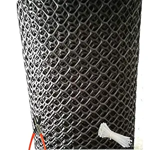 SAI PRASEEDA UV Stablized 3.3 Feet Height/25 feet Length Tree Guard Net/Fencing Net/Balcony Protection/Hexagonal net with 800 GSM Free Cutter,PVC 100 Tags Black Color SP60