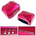36W LED Light Lamp UV Nail Art Dryer Curing CCFL Gel Gelish Timer Acrylic Polish,Rose Red