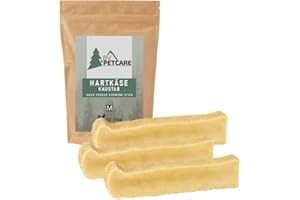BV PETCARE BV Cuidado de Mascotas | Palitos masticables de Queso Duro para Perros I Entrenamiento Muscular masticable y Cuidado de los Dientes I Queso Natural - Paquete de 3 (M- Paquete de 3)