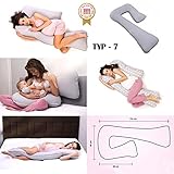 Seitenschläferkissen Schwangerschaftskissen Stillkissen Lagerungskissen ca.134x80x65cm Typ 7 (Braun / Pünktchen Nr. 017) - 3