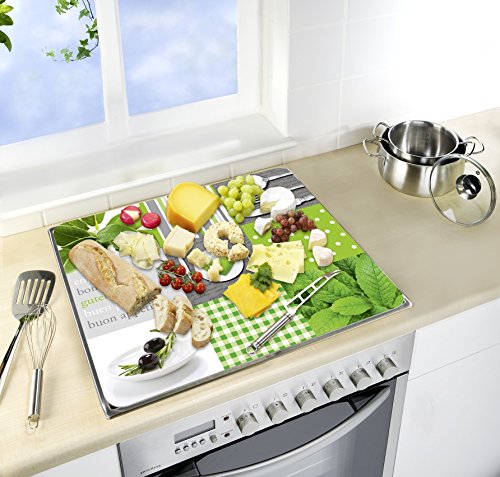 Wenko 2712925500 Multi-Platte Menu für Glaskeramik Kochfelder, Schneidbrett, Glas, mehrfarbig - 4