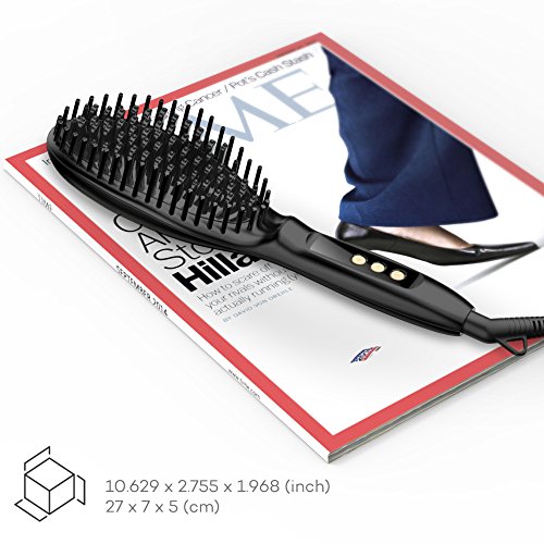 USpicy US-FS005 Glätteisen Glättungsbürste elektrische Glättbürste für Lange Haare Glätten und Pflegen - 5
