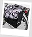Produktbild TJ-S-13 Fahrradtasche JENNY STYLE Flower purple Satteltasche Gepäckträgertasche 2 x 14 Liter Schwarz Lila
