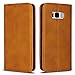 Produktbild Copmob Samsung Galaxy S8 hülle,Premium Flip Leder Geldbörse mit weichem TPU-Shock Absorption,[3 Kartensteckplatz][Ständerfunktion][Magnetschnalle] - Hellbraun