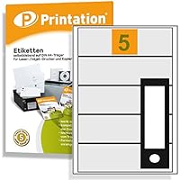 100 Etichette Autoadesive 19x5.4 Cm Per Raccoglitori - Bianche Per Ufficio, Biblioteca E Archivi