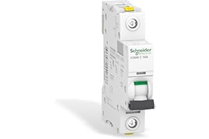 Schneider Electric A9F04116 Disyuntor iC60N, 1P, 16A, C características, Blanco, 1 Polig 16 Ampere