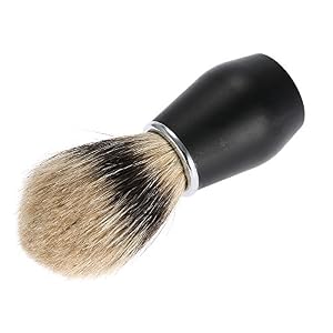 Anself Men's Badger Shaving Brush Bristle Razor Brush Metal Handle - Image 4