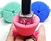 GLAMMZ New Nail Polish Ring Holder - Easy Convenient & Fun | Varnish Your Nails in Comfort & Style - Comes in 3 NEW Glamorous Glitter Colours incl: Black Nite, Ruby Red & Glitter Blue (Glitter Blue)