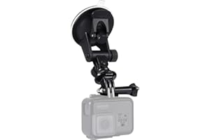 PULUZ Supporto a ventosa per GoPro, supporto regolabile per parabrezza e finestrino, compatibile con GoPro Hero 11 10 9 8 7 6/Insta360 X3 x2/DJI OSMO Action Camera Mount Mount