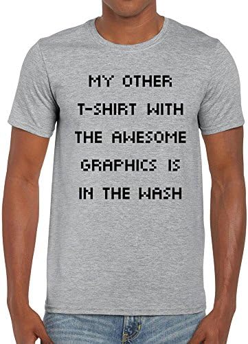 TeeDemon My Other T-Shirt with The Awesome Graphics is in The Wash - Funny - Mens Shirts - Men's Tshirt - All Sizes - All Colours - Casual T-Shirt Gift by Sport Grey - XXL
