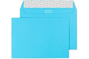 ‎BLAKE Blake Creative Colour C6 114 x 162 mm 120 gsm Peel & Seal Wallet Envelopes (15109) Cocktail Blue - Pack of 25