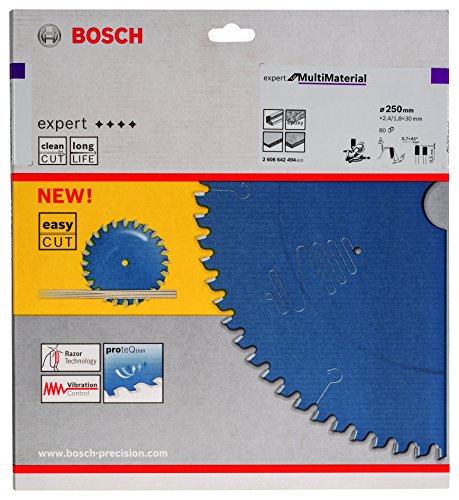 BOSCH Kreissägeblatt Expert für Multi Material, 250 x 30 x 2,4 mm, 80, 2608642494 - 2