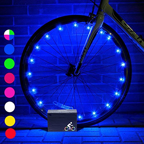 DMbaby 666389184849 - Luz LED para Bicicleta (Unisex, para niños de 6 a 15 años, Resistente al Agua), Color Azul