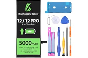 ‎LL TRADER LL Trader Akku für iPhone 12/12 Pro, 5000 mAh hohe Kapazität Lithium-Polymer-Akku mit Reparaturwerkzeugen