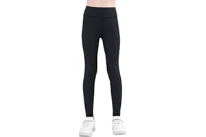 SEAUR Mädchen Sport Leggings Lang Yogahose Einfarbig Eng Jogginghose Laufhose Sporthose Trainninghose - 90-155 cm