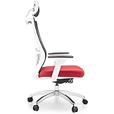Ivo Office Vintage Pro Work Chair | Office Chair | Gaming Chair | White | 3D Arm | Chromium Footed | Height Adjustable Co