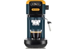 Ariete 1399 Macchina da caffè espresso Mango Yellow, Per polvere e cialde ESE, 1300 W, Capacità 1,1L, 15 bar di pressione, Filtro 1, 2 tazze e cialda ESE, Cappuccino, Giallo