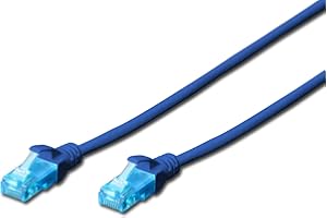 DIGITUS LAN Cable Cat 5e - 5m - Kabel sieciowy RJ45 - Nieekranowany U/UTP - Kompatybilny z Cat-6 i Cat-5 - Niebieski