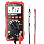 Multimètre Numérique Portable ET580 Multimètre Digital Testeur de Tension AC/ DC, Courant AC/DC, Voltage, Résistance, NCV, Continuité, Ecran Retroéclairé Eventek