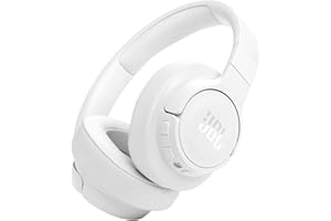 JBL Tune 770 NC Bezprzewodowe Słuchawki Nauszne z Aktywną Redukcją Hałasu, Bluetooth 5.3, z Szybkim Ładowaniem, Składaną Konstrukcją i 70 h Odtwarzania na Baterii, Białe