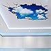Produktbild 3D Stereo Wall Sticker Wohnzimmer decke Dach Dach Klassenzimmer Tapeten Dekoration blue sky white Sky
