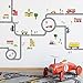 Decowall DA-1404 The Road and Cars Kids Wall Stickers Wall Decals Peel and Stick Removable Wall Stickers for Kids Nursery Bedroom Living Room (Large)