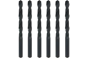 Misuyue 6.5mm HSS Metal Drill Bits, 6pcs Carbide Drilling Bit Sets, Twist Drill Bit suitable for Copper Aluminium Iron Plastic, Wood Drilling Bits