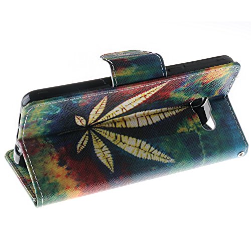 Samsung A3 (2016) Hülle,Cozy Hut Samsung A3 (2016) Hülle Case,Handy Case Cover Tasche for Samsung A3 (2016),Bunte Painted Muster Druck Grass aescinate Buch-Stil Bookstyle Flip Magnetverschluss Brieftasche Geldbörse Wallet Kreditkarte ID Card Slots PU Leder Beschützer Haut Schutzfolie Schutzhüllen Case Tasche Hülle Etui Schale Ständer Hülle Case mit Weich TPU Innere Hülle Case für Samsung Galaxy A3 (2016) A310 – Grass aescinate - 5