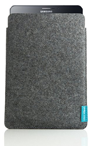 isarideal Filztasche für Samsung Galaxy Tab S2 8.0 in Anthrazit-Grau Filz Hülle im Slim-Fit Design