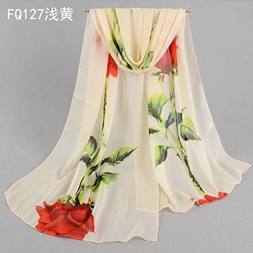 Decoration sj Spring scarf ladies wild shawl long use thin towel sunscreen beach towel (160 * 50cm), light yellow