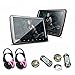 Produktbild XTRONS 2 Stück 10,1” Auto DVD Player Touchscreen Headrest Auto Kopfstütze Multimedia Player tragbar Unterhaltungsmöglichkeit HD TFT Bildschirm dünn Design mit HDMI Port Video Spieler (HD101x2+DWH004x2)