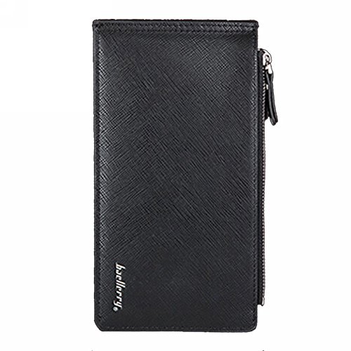 Merssavo Herren Geldbörse PU-Leder lange Brieftasche schwarz - 3
