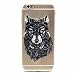 Produktbild iPhone 6 Plus Hülle, iPhone 6S Plus Schutzhülle, MUTOUREN Crystal Kirstall Handyhülle Case Cover TPU Silikontasche Transparent Ultra dünne Gel Anti-scratch hinten Tasche Etui Bumper Weiß - Wolf