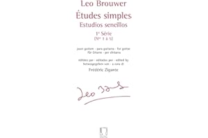 MAX ESCHIG Leo Brouwer: Études Simples - Estudios Sencillos (Série 1). Partitions pour Guitare