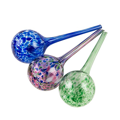 RayMoon Set of 3 Glas Pflanzgefäß Bewässerungskugeln Wasserspender - 4