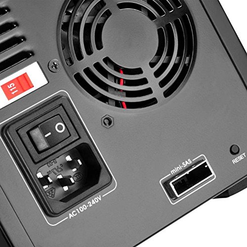 SilverStone SST-TS431S – Mini SAS Externes Festplatten-Gehäuse für 4 x 3,5″ SAS/SATA-HDDs oder SSDs mit integriertem Netzteil und 2 x 60 mm-Lüftern, schwarz - 13
