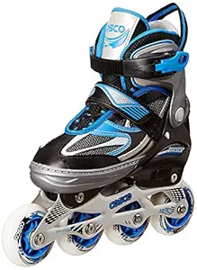 Cosco Sprint Roller Skates, Junior Size 35-38 (Black/Grey/Blue)