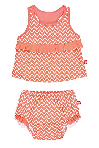 Lassig Tankini Baby Nappies (12 Months, Zigzag, Medium, Two-Piece)