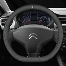 Coprivolante Per Citroen C3 2016-2021, Confortevoli Durevole Copri Sterzo Auto Antiscivolo Traspirante E Sudore Assorbente Del Decorazione Il Volante Dell' Auto,B-1 - 5