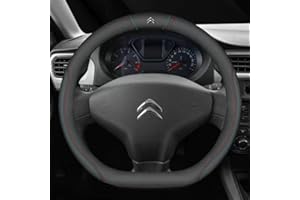 NETHIX Coprivolante Auto, per Citroen C3 2009-2013 Antiscivolo Durevole Facile da installare Volante Protezione Decorazione Accessori