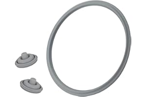 MULTIM Piezas de Repuesto Para Ollas a Presión,Anillo de Sellado 22cm y 2 Sellos de Señal de Cocción Compatible con WMF Perfect Plus y Perfect 2,5l - 8,5l Olla a Presión con Tapa Silicona (Juego de 3)