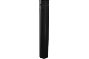 FIREFIX RES80/5 pelletofrör, 80 mm, rostfritt stål svart, 500 mm