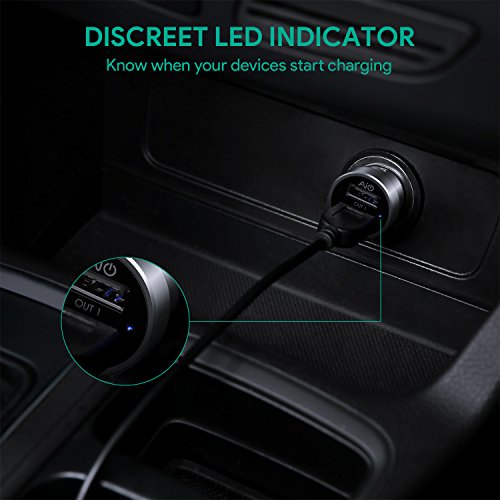 AUKEY CC-S7 Cargador de Coche con Doble Puerto Salida 24W con Cuerpo de Aluminio reviews AUKEY CC-S7 Cargador de Coche con Doble Puerto Salida 24W con Cuerpo de Aluminio