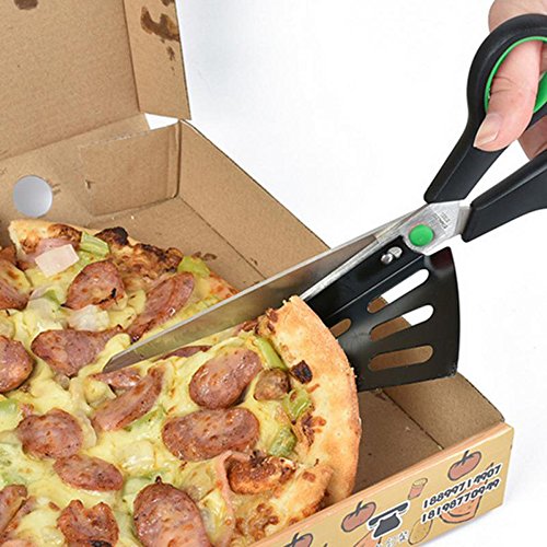 2-IN-1 PIZZASCHNEIDER + STÜCKHEBER INNOV4TO: Profi-Pizzaschere, ultra-scharfe Klinge, innovativ, keine Überreste, schnell, effizient, ohne Anstrengung & Bekleckern, handlich, qualitativ • Pizza-Schere, Pizza-cut, Pizzamesser, Pizzaroller, Pizzaheber - 3