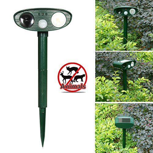 Preisvergleich Produktbild Solar Repeller Maulwurfschreck,CAMTOA Ultraschall Solar Frequenz Sensor Wasserdicht Tiervertreiber mit Batterie für Garten Yard Field Farm Katzenschrekck Hundeschreck Marderschreck