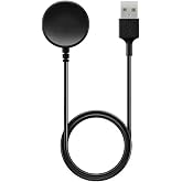 Coverzone Samsung Galaxy Watch 6 ile Uyumlu Akıllı Saat Usb Şarj Aleti Akıllı Saat Şarj Kablosu Manyetik Siyah